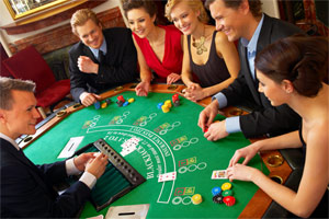 A typical Blackjack Table